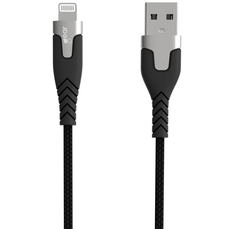 Alternativ bild 0 för GEAR PRO Charging Cable USB-A to Lightning C89 1.5m - Black Kevlar