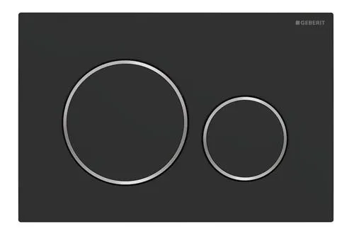 Alternativ bild 0 för Geberit kontrollplatta Sigma20 - dubbelt infälld svart front