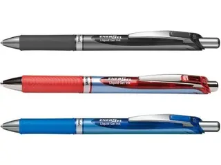 Produktfoto för Gelpen Pentel Energel BLN75 m/trykknap 0,5mm blå (stk.)