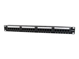 Produktfoto för Gembird NPP-C524CM-001 - Manöverpanel med kabelhantering - CAT 5e - svart - 1U - 19 - 24 portar