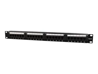 Produktfoto för Gembird NPP-C624CM-001 - Manöverpanel med kabelhantering - CAT 6 - svart - 1U - 19 - 24 portar