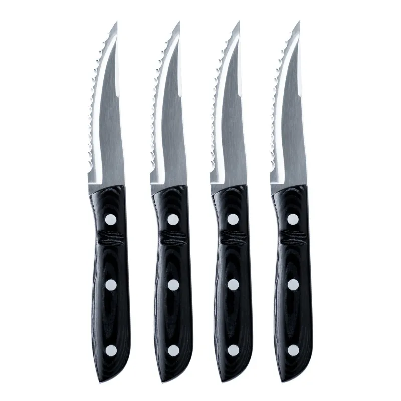 Alternativ bild 0 för Gense Old Farmer Micarta steakkniv XL 4 st, svart/stål