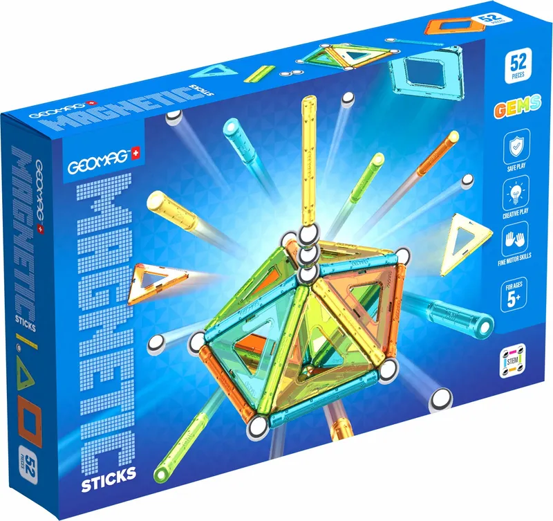 Bild 1 för Geomag Gems Magnetiskt Byggset 52 Delar
