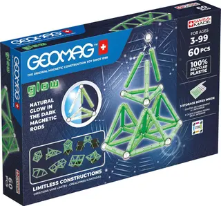 Produktfoto för Geomag Glow Recycled 60 st.
