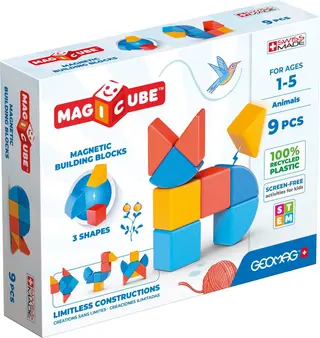 Produktfoto för Geomag Magicube Djur 9-delar