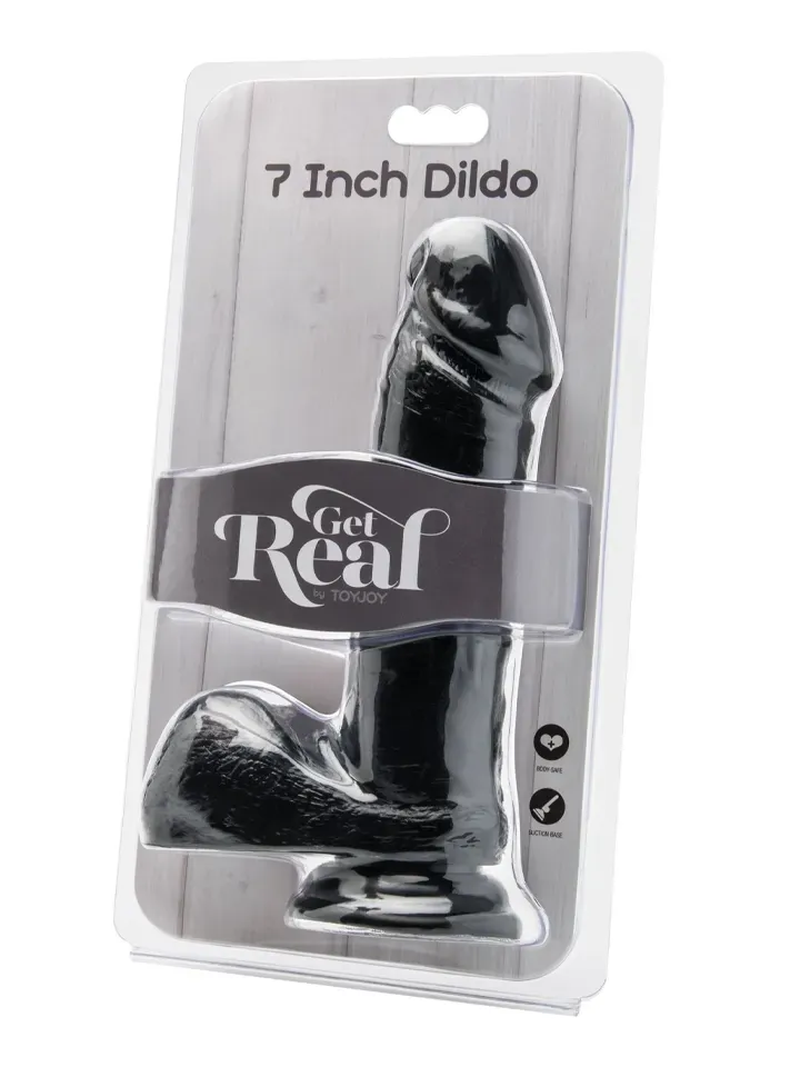 Bild 2 för Get Real Svart Dildo 19 cm