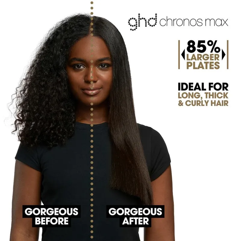 Bild 2 för ghd Chronos Max Wide Plate Hair Straightener Black