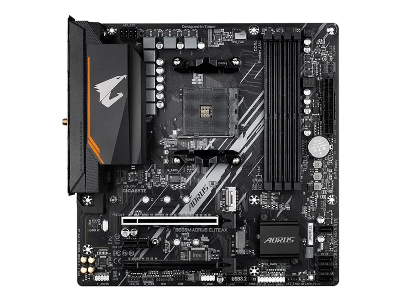 Alternativ bild 0 för GIGABYTE AORUS B550M ELITE AX Moderkort - AMD B550 - AMD AM4 socket - DDR4 RAM - Micro-ATX