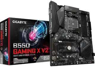 Produktfoto för Gigabyte B550 Gaming X V2, AMD, Uttag AM4, AMD Ryzen™ 3, 2nd Generation AMD Ryzen™ 3, 3rd Generation AMD Ryzen™ 3, AMD Ryzen™ 5, 2nd..., Uttag AM4, 128 GB, DDR4-SDRAM