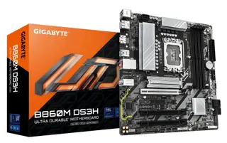 Produktfoto för GIGABYTE B860M DS3H Moderkort - Intel B860 - Intel LGA1851 socket - DDR5 RAM - Micro-ATX