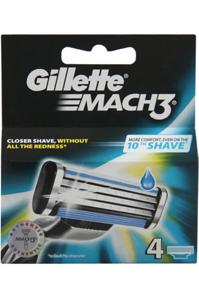 Bild 1 för Gillette Mach3 Rakblad, 4-pack