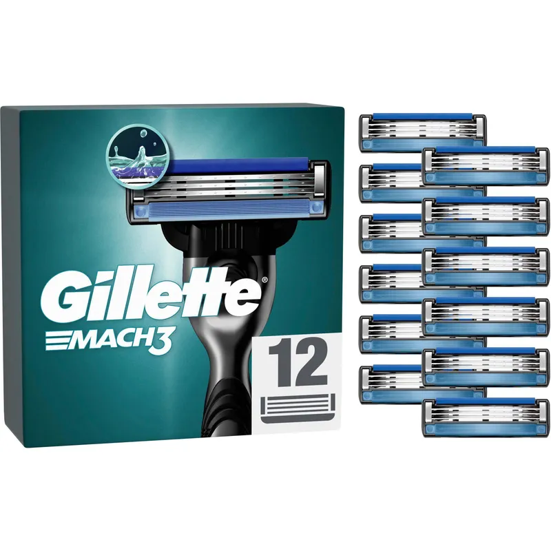Bild 1 för Gillette Mach3 Razor blades for men 12 count