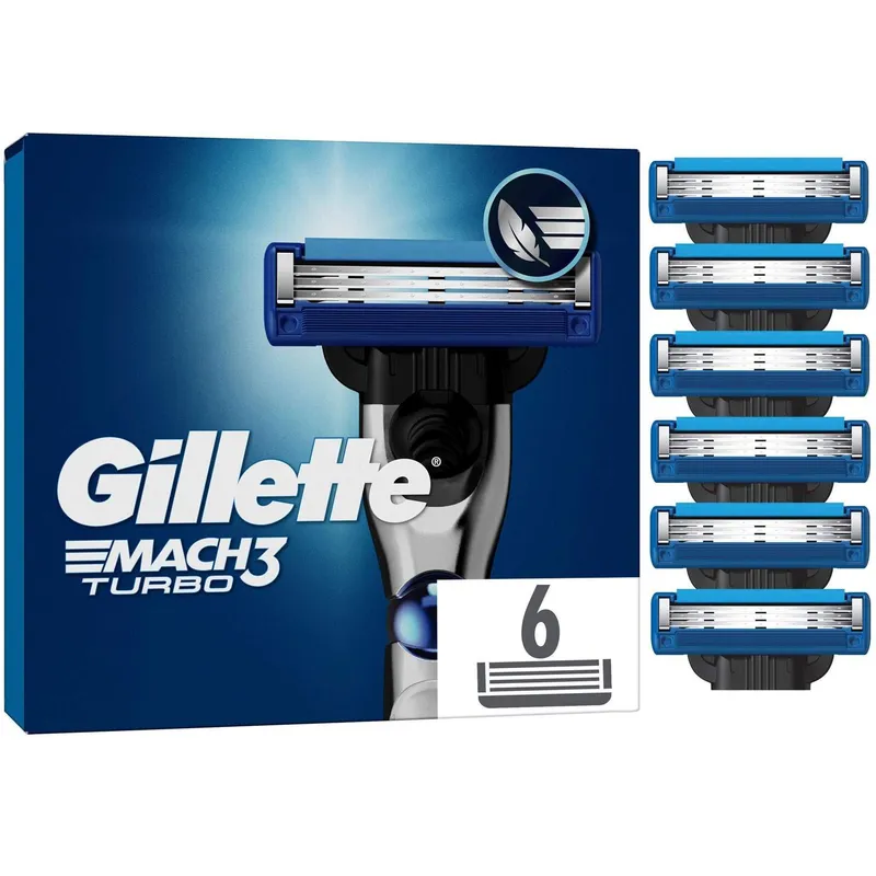 Bild 1 för Gillette Mach3 Turbo Men’s Razor Blade Refills 6 st