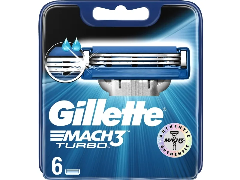 Alternativ bild 0 för Gillette Mach3 Turbo Men’s Razor Blade Refills 6 st