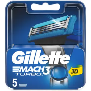 Produktfoto för Gillette Mach3 Turbo Rakblad 5 st