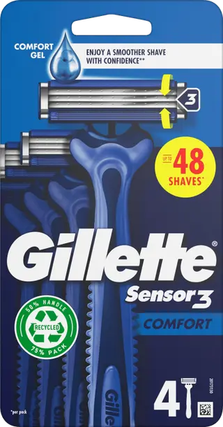 Produktfoto för Gillette Sensor3 Comfort Men's Disposable Razors 4 st