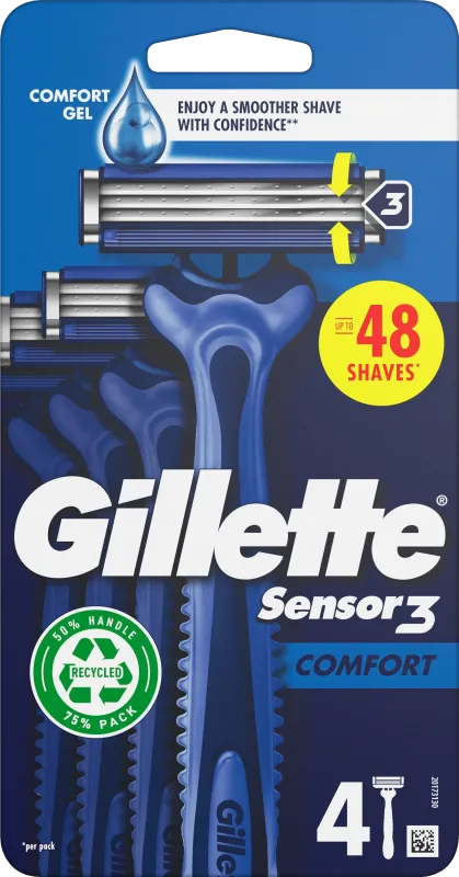 Alternativ bild 0 för Gillette Sensor3 Comfort Men's Disposable Razors 4 st
