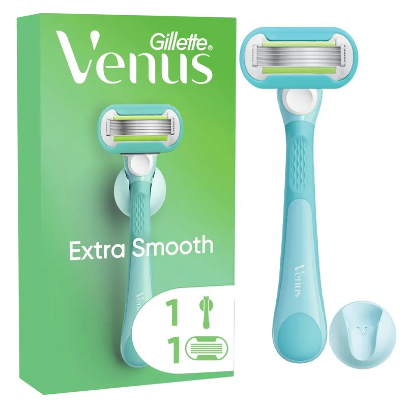 Bild 2 för Gillette Venus Extra Smooth, Blå, Gul, Kropp, Blåsa, 1 styck