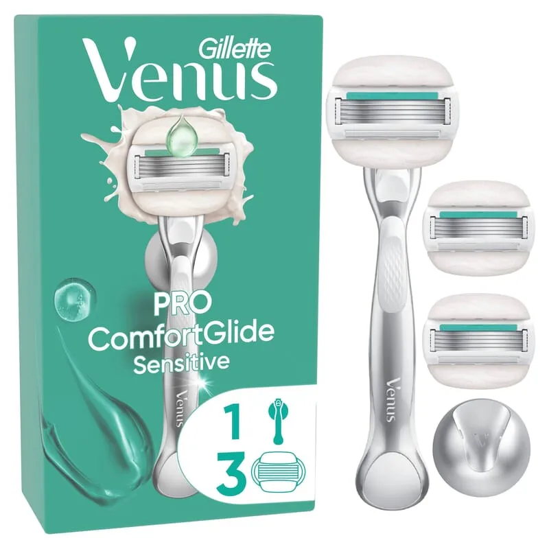 Bild 1 för Gillette Venus Pro ComfortGlide Sensitive Razor & Holder 3 st