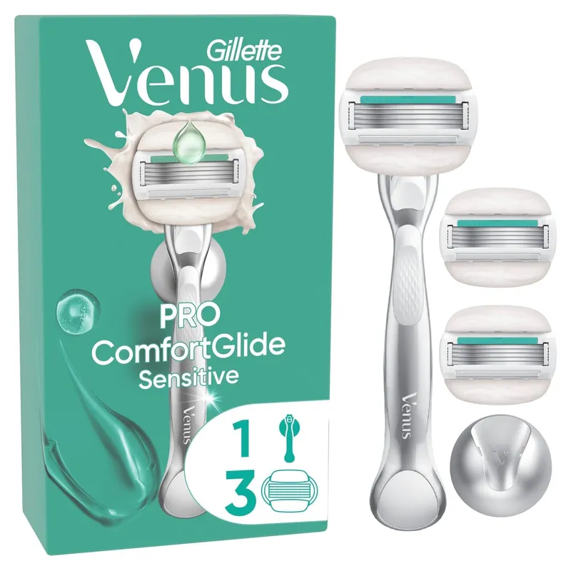 Bild 2 för Gillette Venus Pro ComfortGlide Sensitive Razor & Holder 3 st