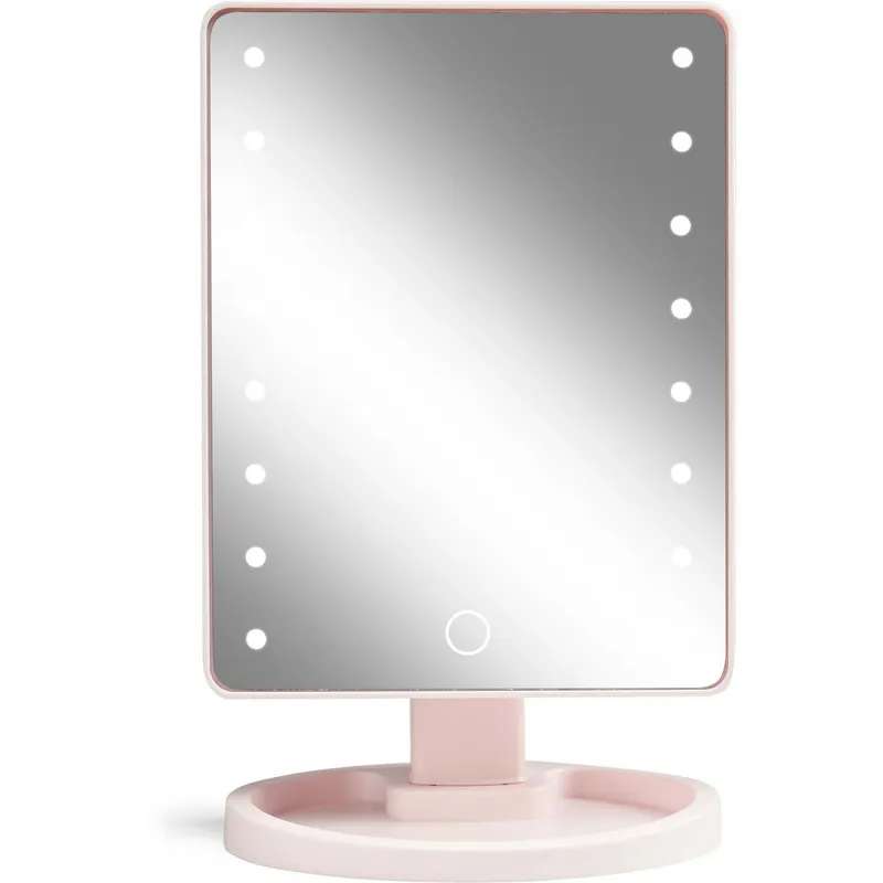 Bild 1 för Gillian Jones Hollywood Mirror With Touch, Led Light And USB Pink
