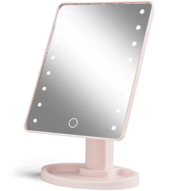 Bild 2 för Gillian Jones Hollywood Mirror With Touch, Led Light And USB Pink
