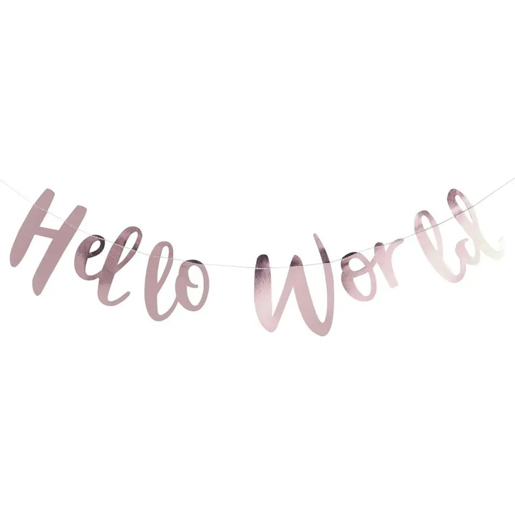 Alternativ bild 0 för Girlang hello world - 150 cm