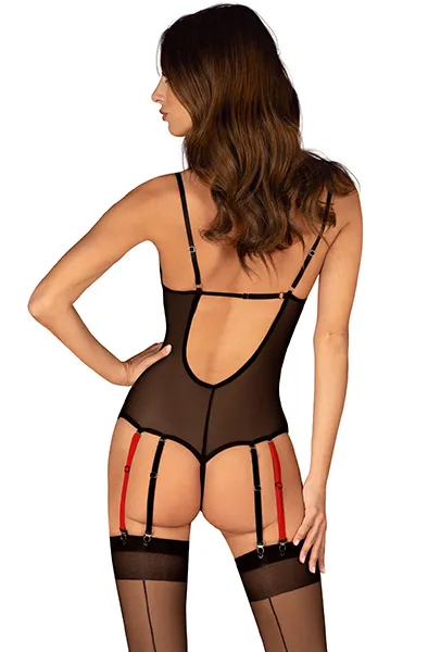 Bild 2 för Glandez Crotchless Teddy Black
