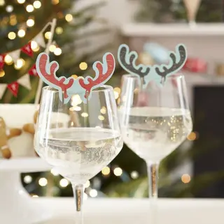 Produktfoto för Glasdekoration till jul - renhorn 10-pack