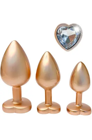 Produktfoto för Gleaming Love Pearl Plug Set, Champagne