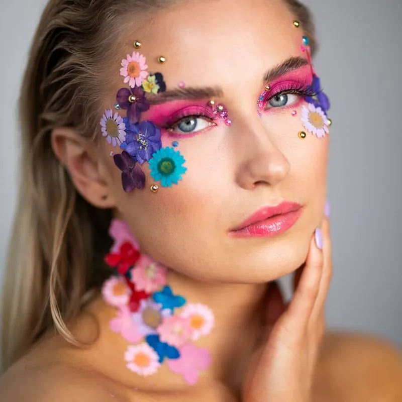 Bild 3 för Glitternisti Face Flowers Purple & Greens