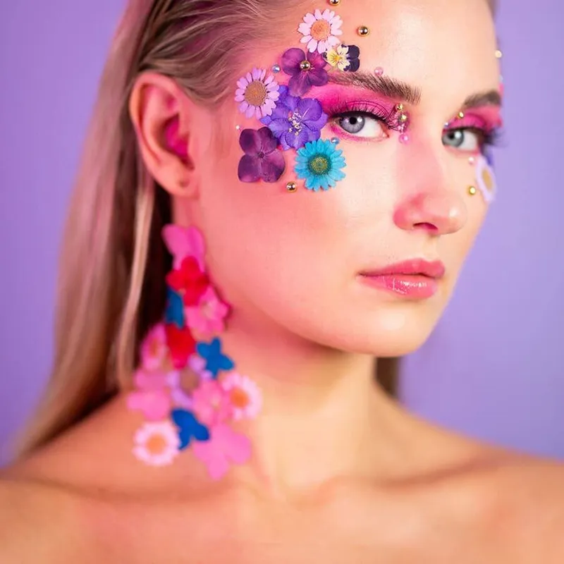 Bild 4 för Glitternisti Face Flowers Purple & Greens