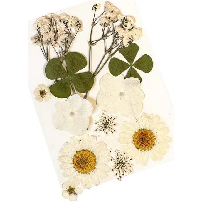 Bild 1 för Glitternisti Face Flowers White & Greens