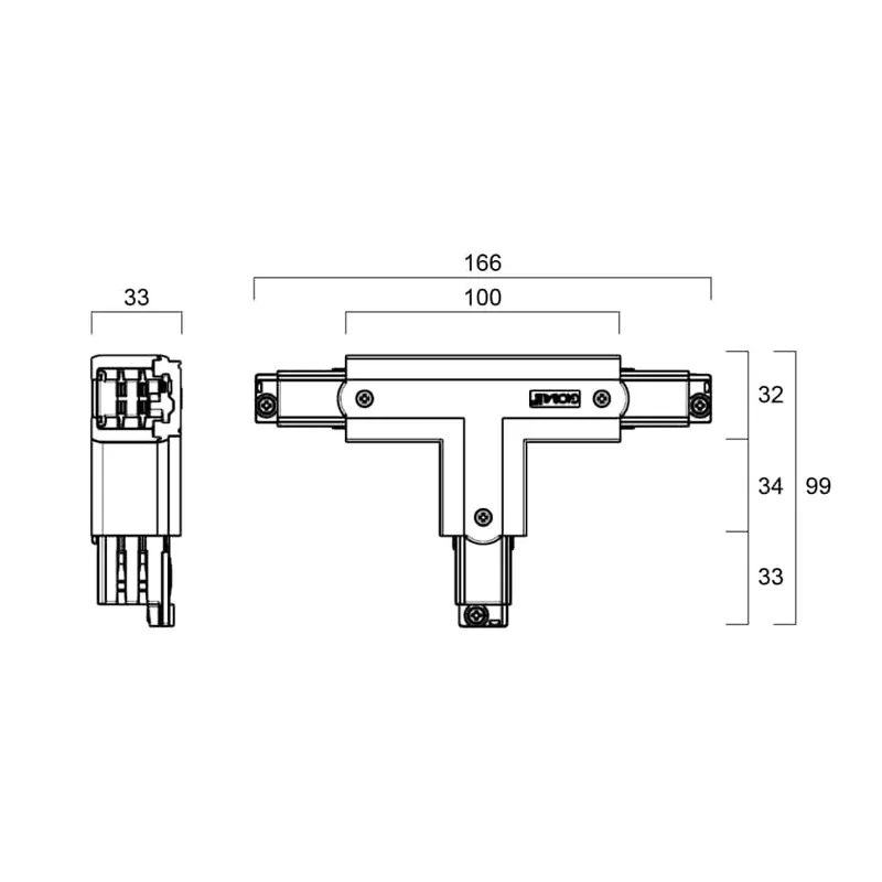 Bild 2 för Global XTS 40-3 Tee 230V, 3-fas, höger, vit - PROFESSIONAL