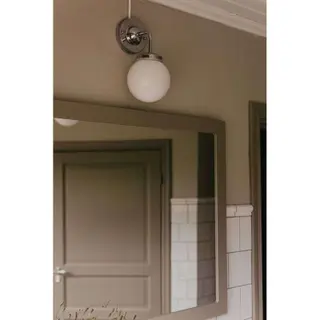 Produktfoto för Globen Lighting - Alley Vägglampa IP44 Chrome/White Globen Lighting