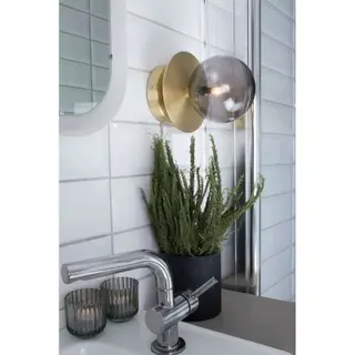 Produktfoto för Globen Lighting - Art Deco Plafond/Vägglampa IP44 Brushed Brass