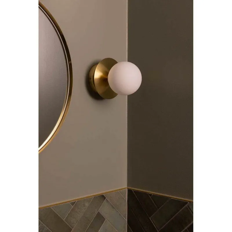 Bild 2 för Globen Lighting - Art Deco Plafond/Vägglampa IP44 Brushed Brass