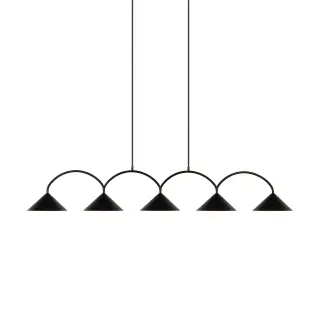 Produktfoto för Globen Lighting - Curve 5 Taklampa Black Globen Lighting