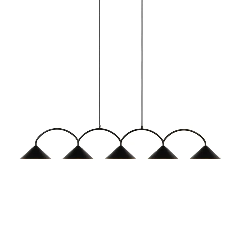 Alternativ bild 0 för Globen Lighting - Curve 5 Taklampa Black Globen Lighting