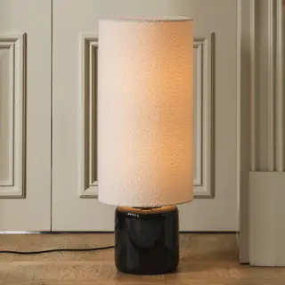 Produktfoto för Globen Lighting Florian golvlampa Vit bouclé/svart, Ø30x80 cm