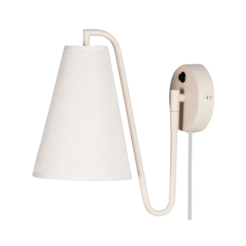 Bild 1 för Globen Lighting - Lou Vägglampa Bouclé Vit/Beige