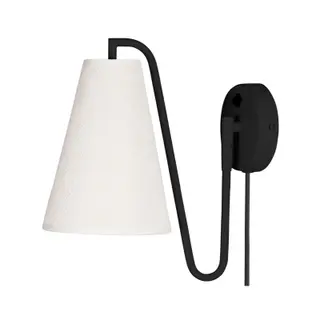 Produktfoto för Globen Lighting - Lou Vägglampa Bouclé Vit/Svart