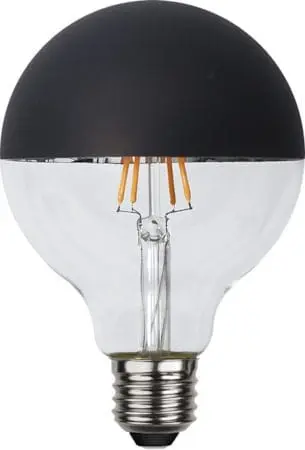 Produktfoto för Globen Lighting - Päronlampa LED 2,8W Globe Ø95 Toppreflektor E27 Svart Globen Lighting