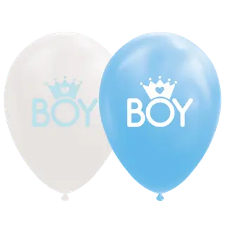 Produktfoto för Globos Balloons Son Baby Blue/White 30cm 8pcs.