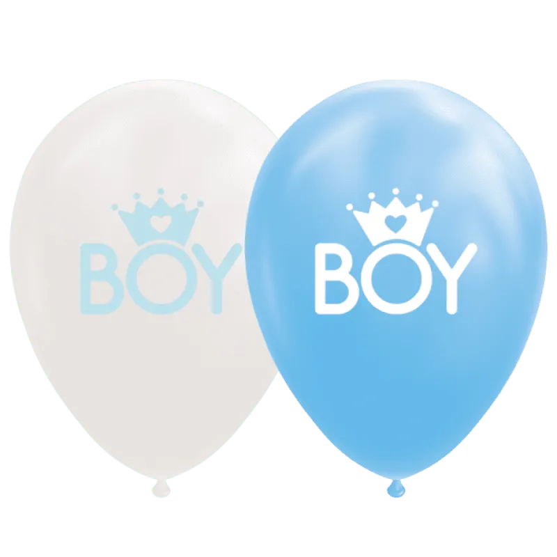 Alternativ bild 0 för Globos Balloons Son Baby Blue/White 30cm 8pcs.