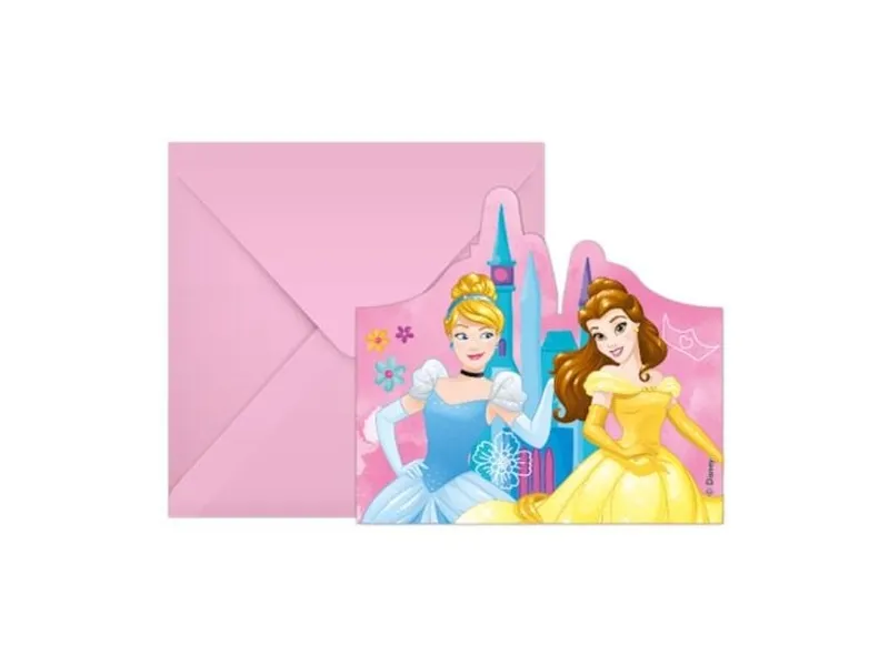 Alternativ bild 0 för Globos Invitations and Envelopes FSC Disney Princess Live Your Story 6 pcs.