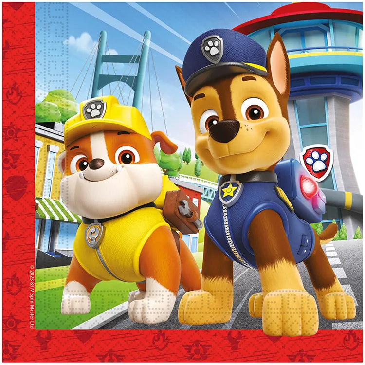 Alternativ bild 0 för Globos - Paper Napkins FSC PAW Patrol Rescue Heroes 20 pcs