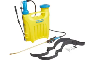 Produktfoto för GLORIA Hobby 1200, Rygghängd trädgårdsspruta, 12 l, 12 l, Blå, Gul, Plast, mässing