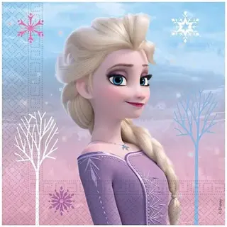 Produktfoto för GoDan Ice Age pappersservetter Frozen 2 Wind Spirit 33x33 20 st Godan