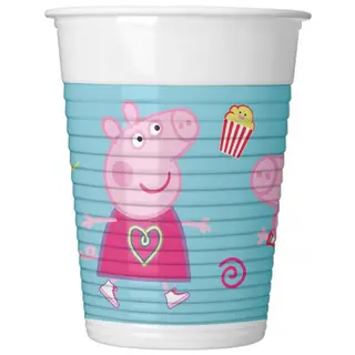 Produktfoto för GoDan Peppa Pig plastmuggar 200ml 8st Godan